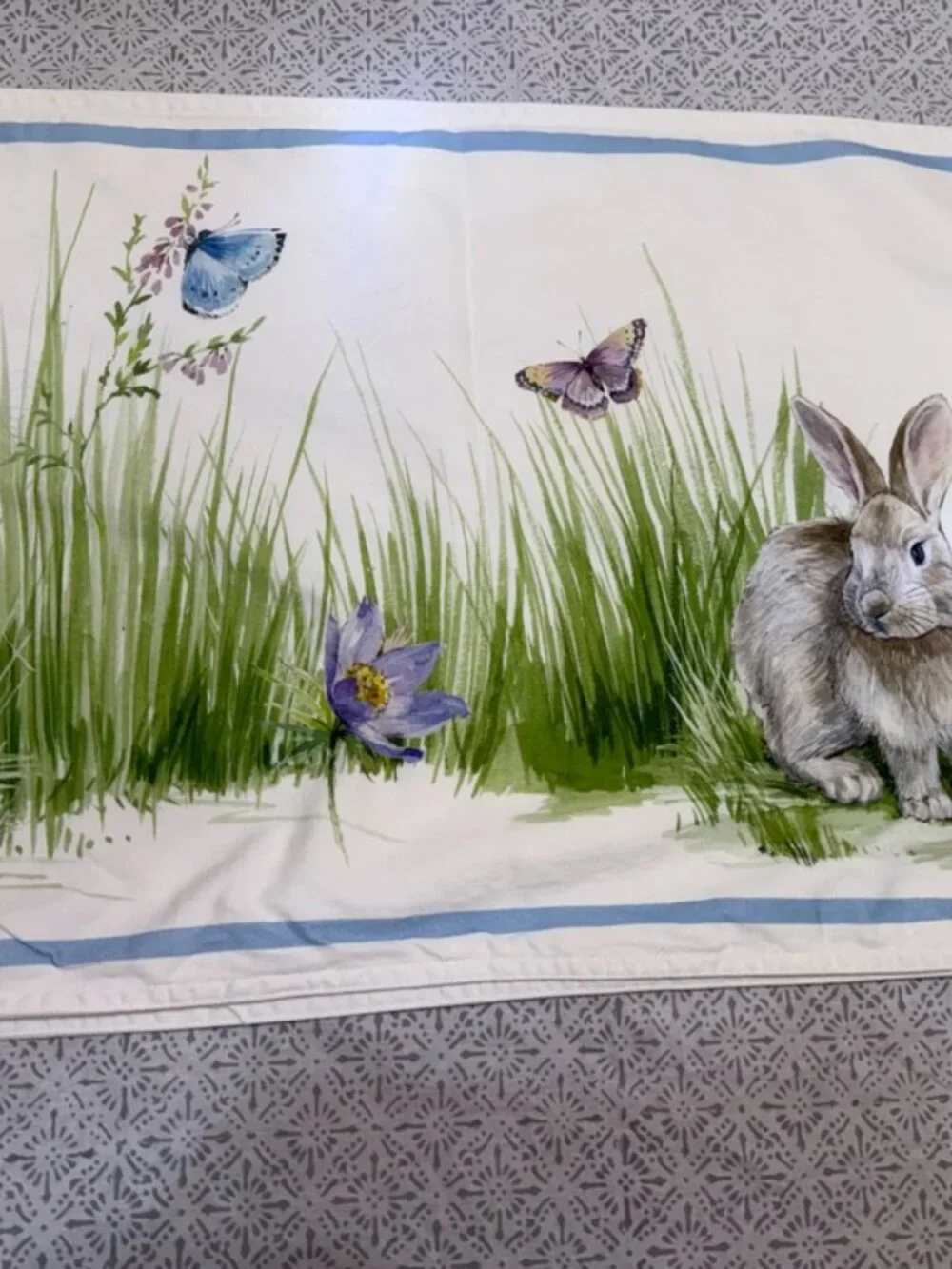 Williams Sonoma Easter Bunny Table Runner 16x100
